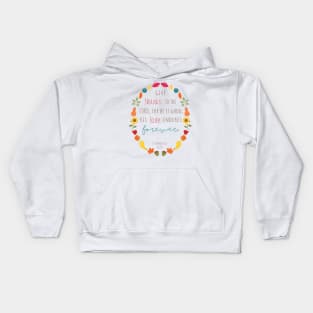 Give Thanks to the Lord, Autumn Print Kids Hoodie
